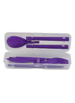 sistema Sistema Cutlery To Go :Travel-Ready, Lunch Box Essential , BPA-Free & On-the-Go, Purple , Made In New Zealand  - Image 3