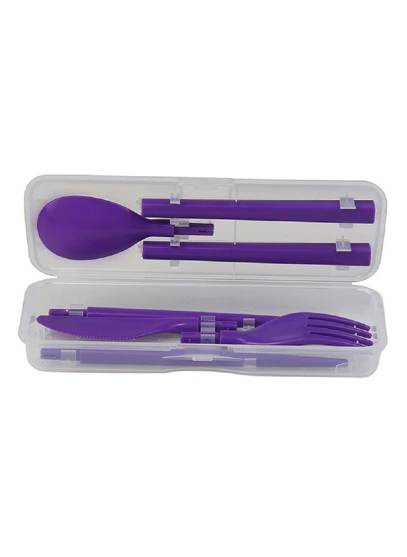 Sistema Cutlery To Go :Travel-Ready, Lunch Box Essential , BPA-Free & On-the-Go, Purple , Made In New Zealand - Image 3