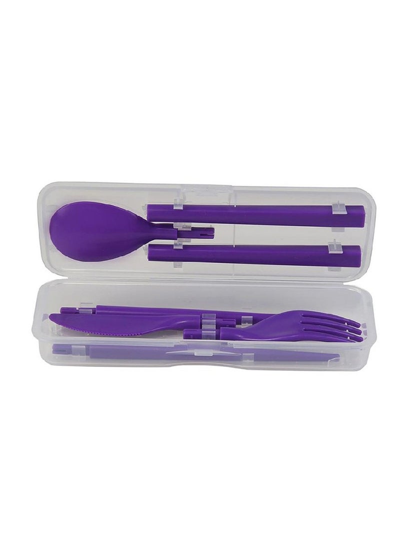 Sistema Cutlery To Go :Travel-Ready, Lunch Box Essential , BPA-Free & On-the-Go, Purple , Made In New Zealand - Image 2