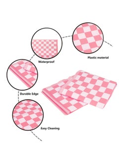 Hometail Hometail Plastic Mat Chatai for Sleeping Bedroom Balcony Park Yoga Picnic Rectugler Design Free Carry Bag Pink White Chatai 9x6 Feet  - Image 5