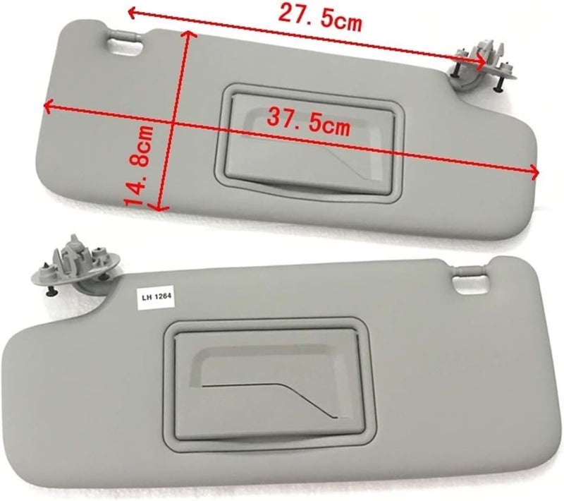 QASULER Sun Visor with Makeup Mirror for Chevrolet Spark - Image 3