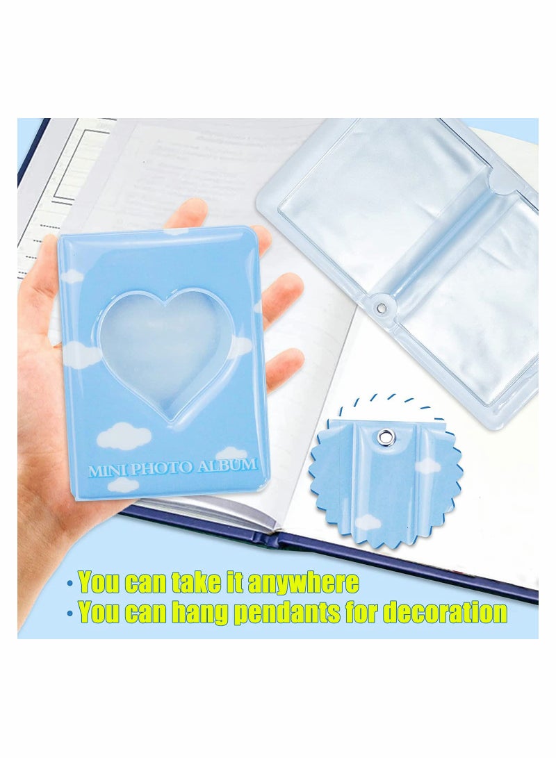 3 Inch Mini Heart-Shaped Photo Album Binder - Kpop Card Holder for Photos, ID & Business Cards, 40 Pockets - Image 2