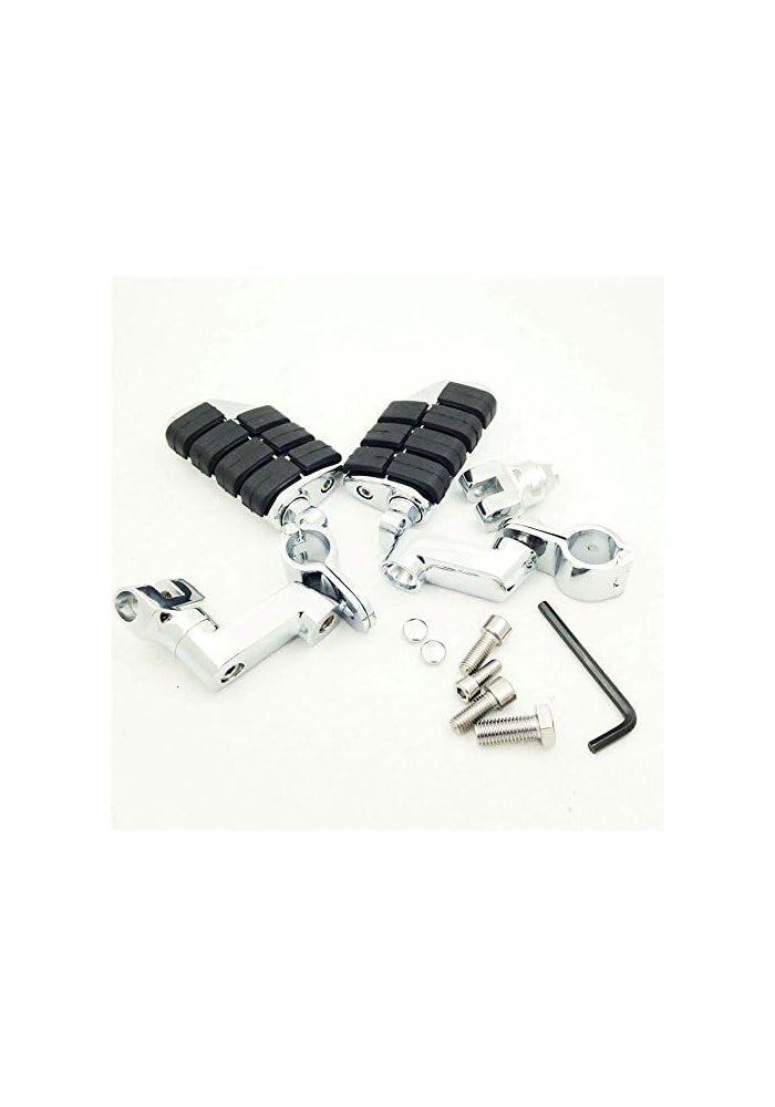 XKMT Chromed Highway Clamps 1.5" Large Foot Pegs for V-STAR Roadstar and KAWASAKI VULCAN - Image 5