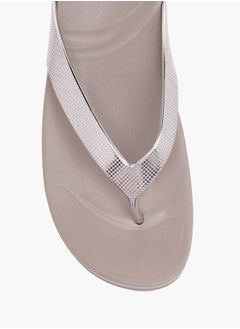 Celeste Womens Solid Slip-On Thong Slippers  - Image 3