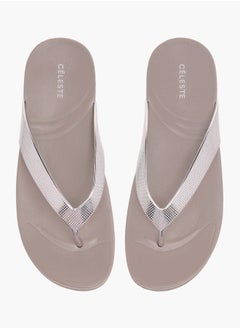 Celeste Womens Solid Slip-On Thong Slippers  - Image 2