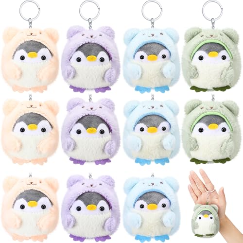 Kasyat 12 Pcs Mini Plush Penguin Stuffed Animals Penguin Keychains Bulk for Mothers Day Cute Small Baby Toys Doll Keyholder Bag Pendant Birthday Party Favor for Boys Girls GiftsFresh Style - Image 1