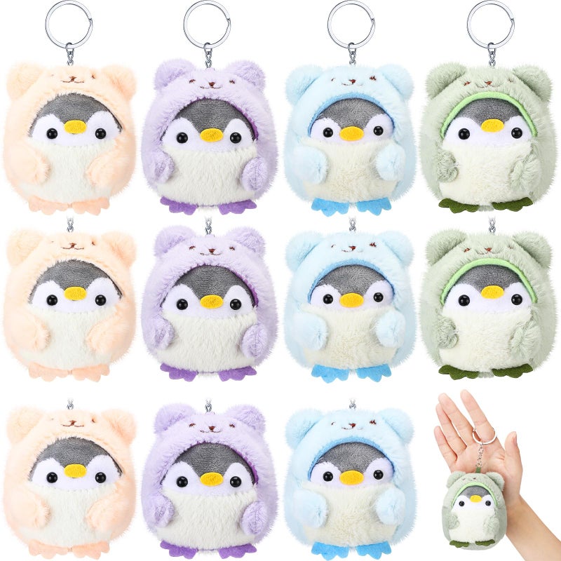 Kasyat 12 Pcs Mini Plush Penguin Stuffed Animals Penguin Keychains Bulk for Mothers Day Cute Small Baby Toys Doll Keyholder Bag Pendant Birthday Party Favor for Boys Girls GiftsFresh Style - Image 3
