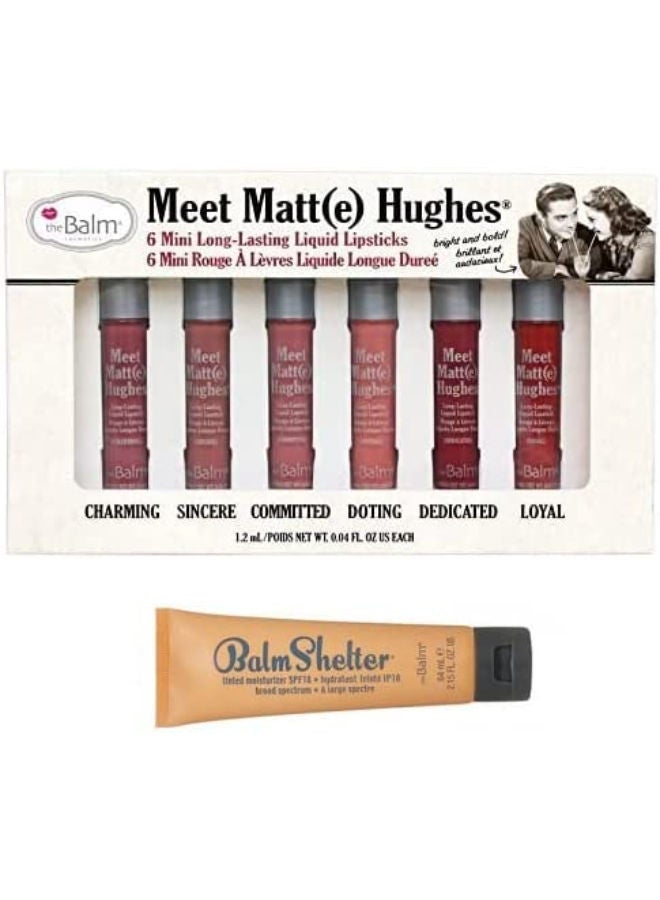 ذي بالم مجموعة من أحمر الشفاه السائل غير اللامع طويل الأمد رقم 1 + حزمة مرطب خفيف اللون - Image 1