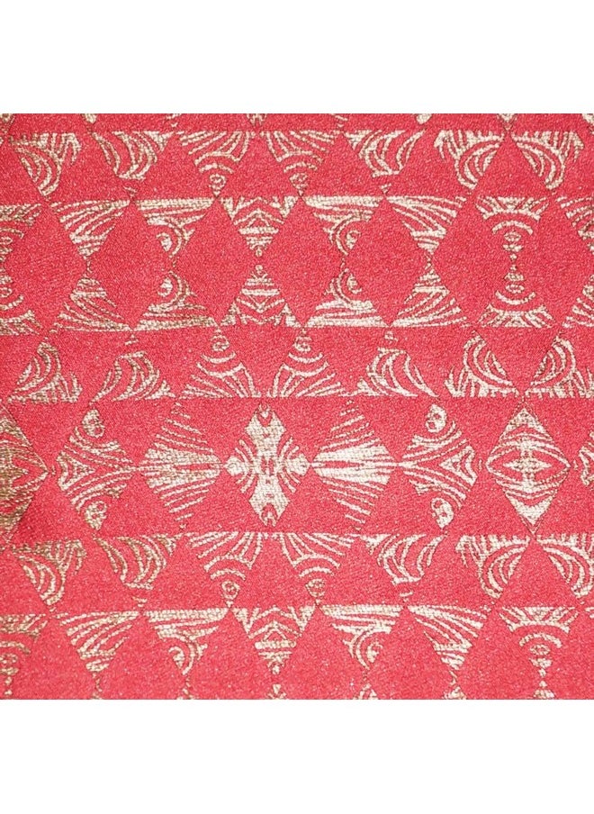 Lushomes - Lushomes Red 3 Selfdesign Jaquard Centre Table Cover (36 x 60 inches, Single pc) - Image 1