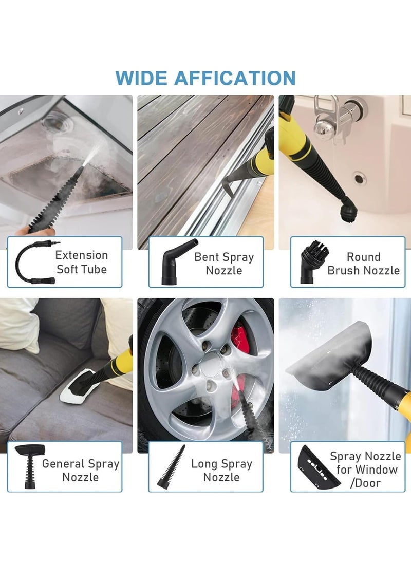 MODANOIR Modanoir Portable Handheld Steam Cleaner 1050W Multifunctional High Temperature Pressurized Cleaning Machine with 9PCS Accessory for Kitchen Sofa Bathroom Car Window  - Image 2