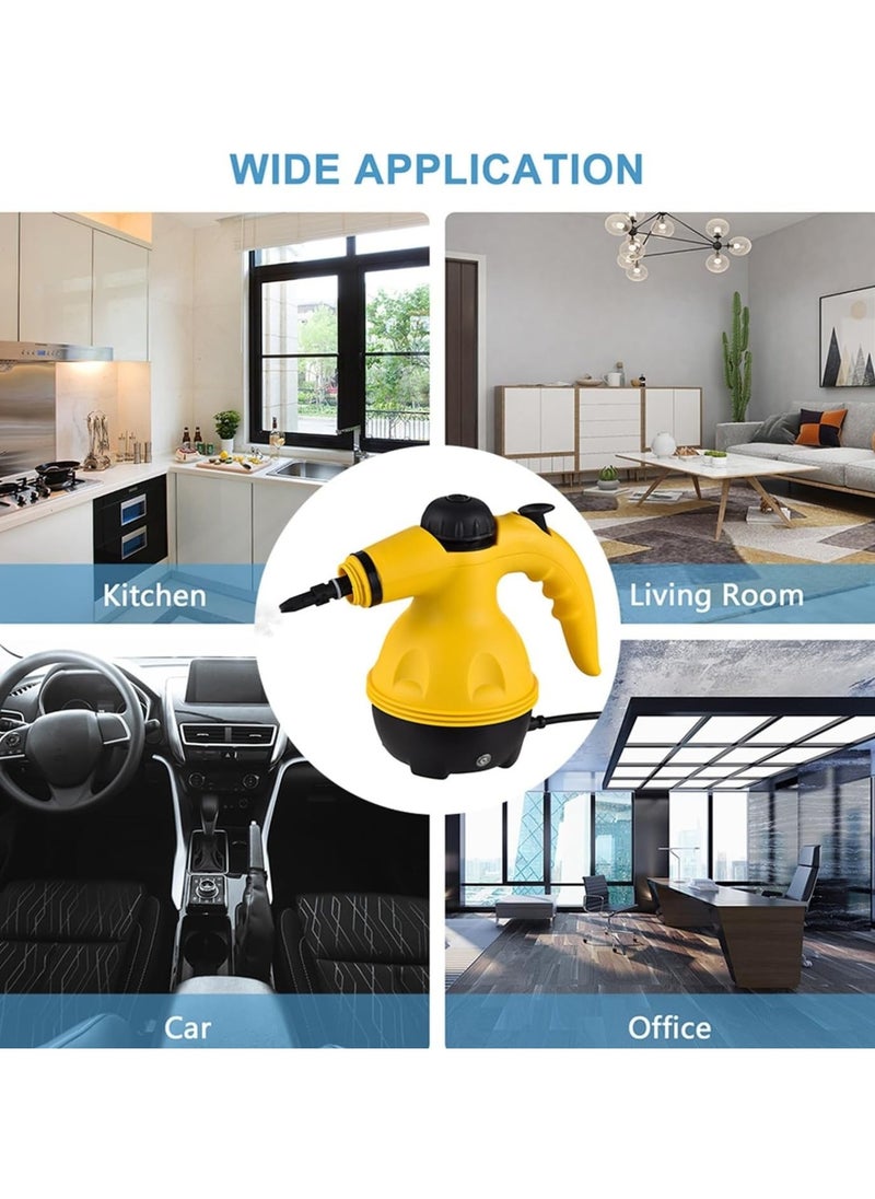 MODANOIR Modanoir Portable Handheld Steam Cleaner 1050W Multifunctional High Temperature Pressurized Cleaning Machine with 9PCS Accessory for Kitchen Sofa Bathroom Car Window  - Image 4