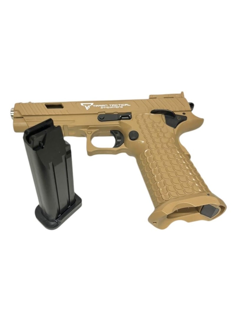 غلوك مسدس تيكتكل جلوك خرز 6 مل حديد وبلاستيك بمخزن مشط(لون رملي) - Image 1