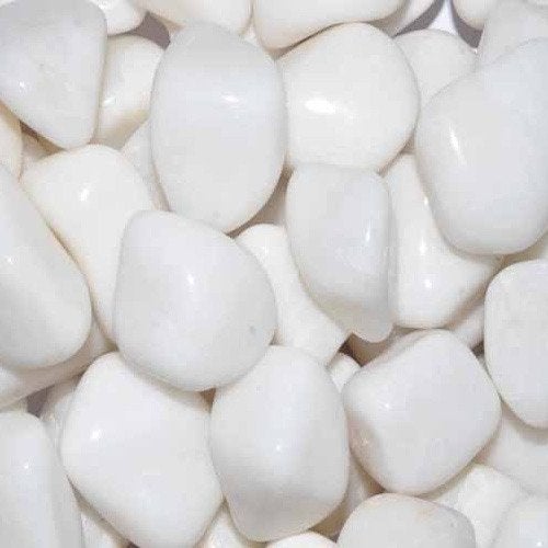 Creative Farmer 10Kg Polished White Pebbles for Garden Home Dcor Pebbles for Terrarium All Purpose Pack - Image 1