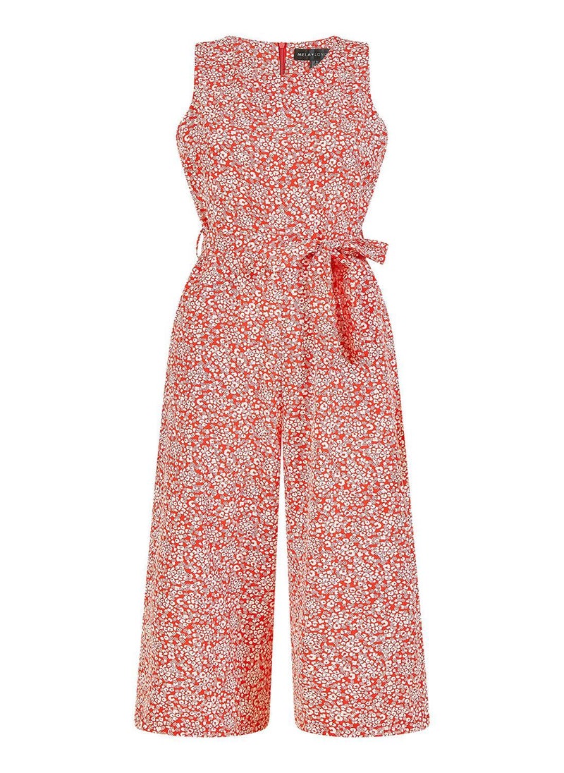 MELA LONDON Ditsy Floral Print Culotte Jumpsuit - Image 5