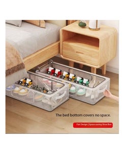 CityRiya-Long Under-Bed Shoe Organizer,Transparent Foldable Shoe Box with Reinforced Steel Frame,Shoe Storage Box,Durable and Space-Saving Design(L)  - Image 5