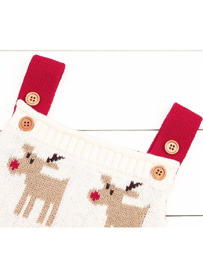 MI MI XIONG mimixiong Baby Christmas Sweater Toddler Reindeer Outfit Long Sleeve Red Clothes  - Image 3