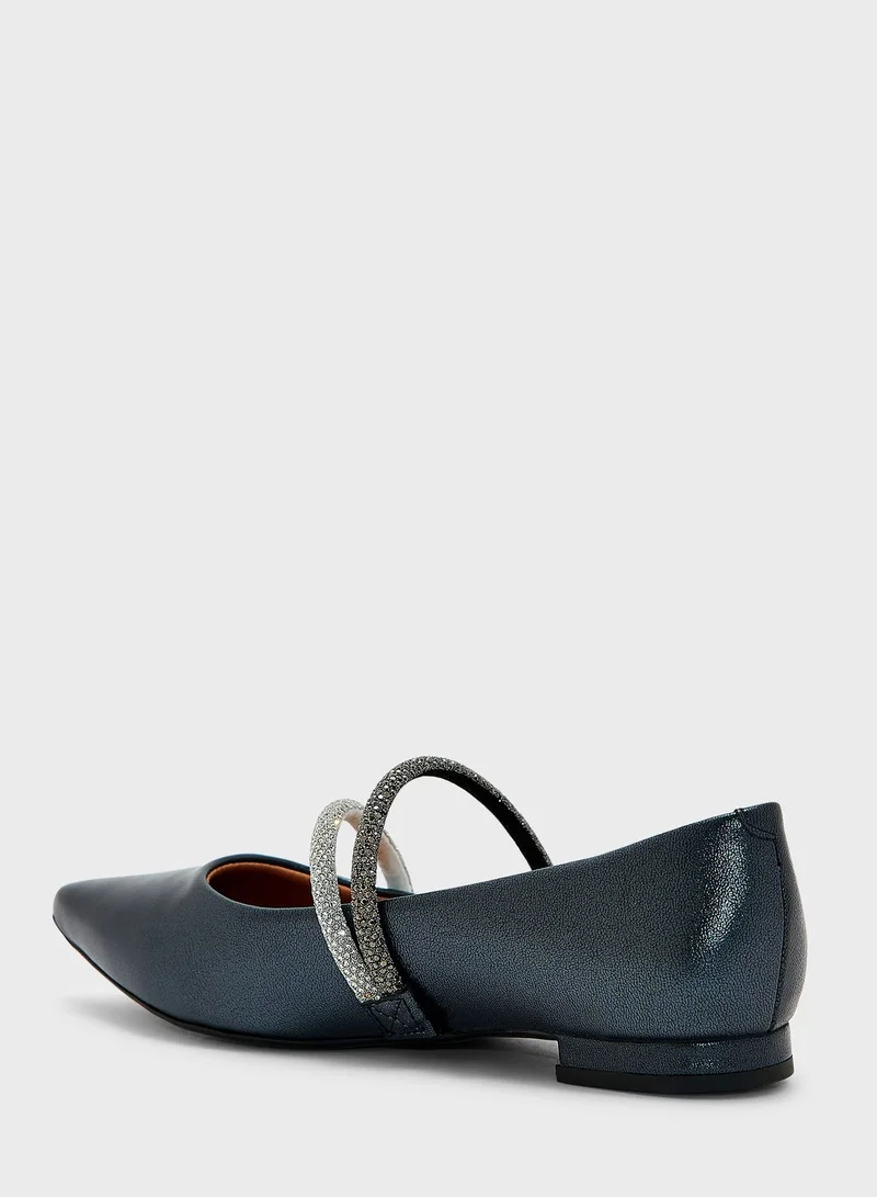 VIZZANO Vivienne Pointed Toe Ballerinas