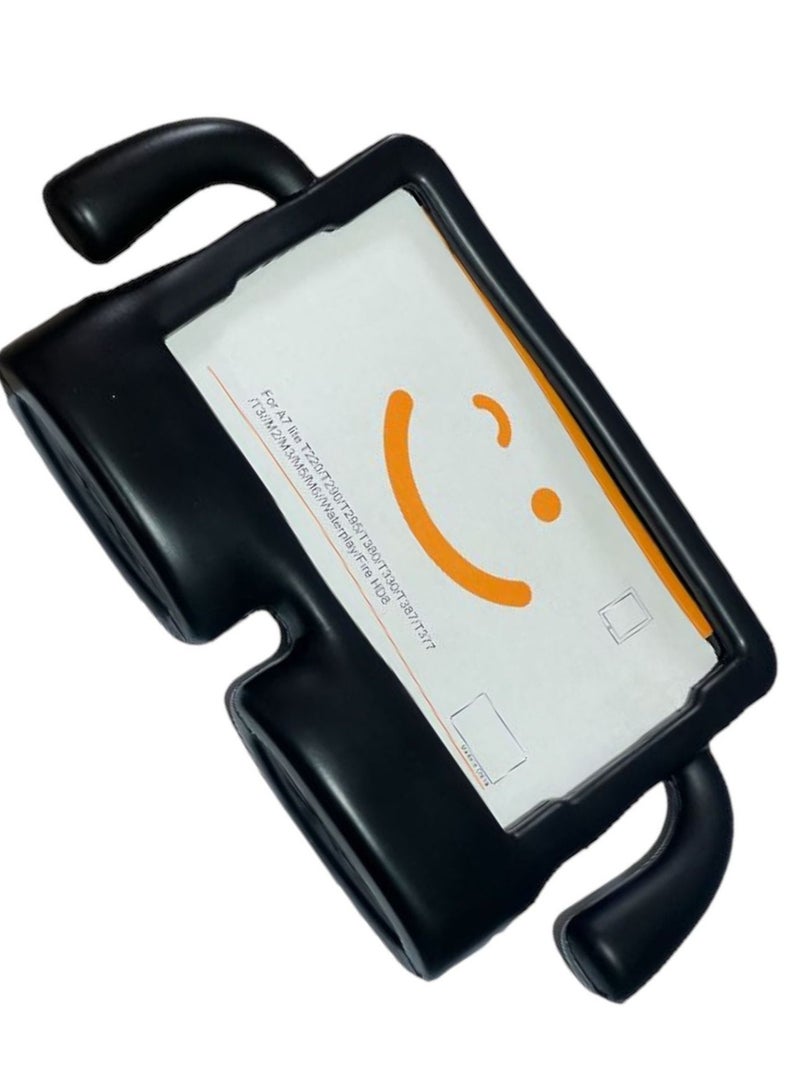 غطاء جراب لهاتف Samsung Galaxy Tab A7 lite مقاس 8.7 بوصة 2021 (-T225 / -T220) ، حامل جراب كرتوني مضاد للصدمات للأطفال اسود - Image 3