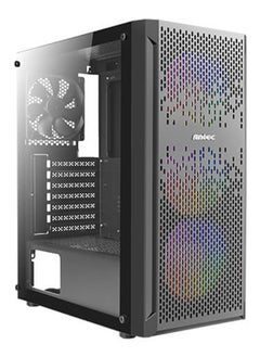 ANTEC Antec NX290 Mid Tower ATX Case – Mesh Front Panel for Enhanced Airflow, Tempered Glass Side Panel, Supports Up to 6 Fans (120mm/140mm), Radiator Support (360mm Front, 240mm Top, 120mm Rear), GPU Clearance Up to 380mm, Flexible Storage Options (2 x 3.5” HDD, 2 x 2.5” SSD), Tool-less Design, Superior Cable Management, Front I/O USB 3.0/2.0, HD Audio, Easy Access Dust Filters – Ideal for Gamers and DIY PC Builders | Black | NX290  - Image 1