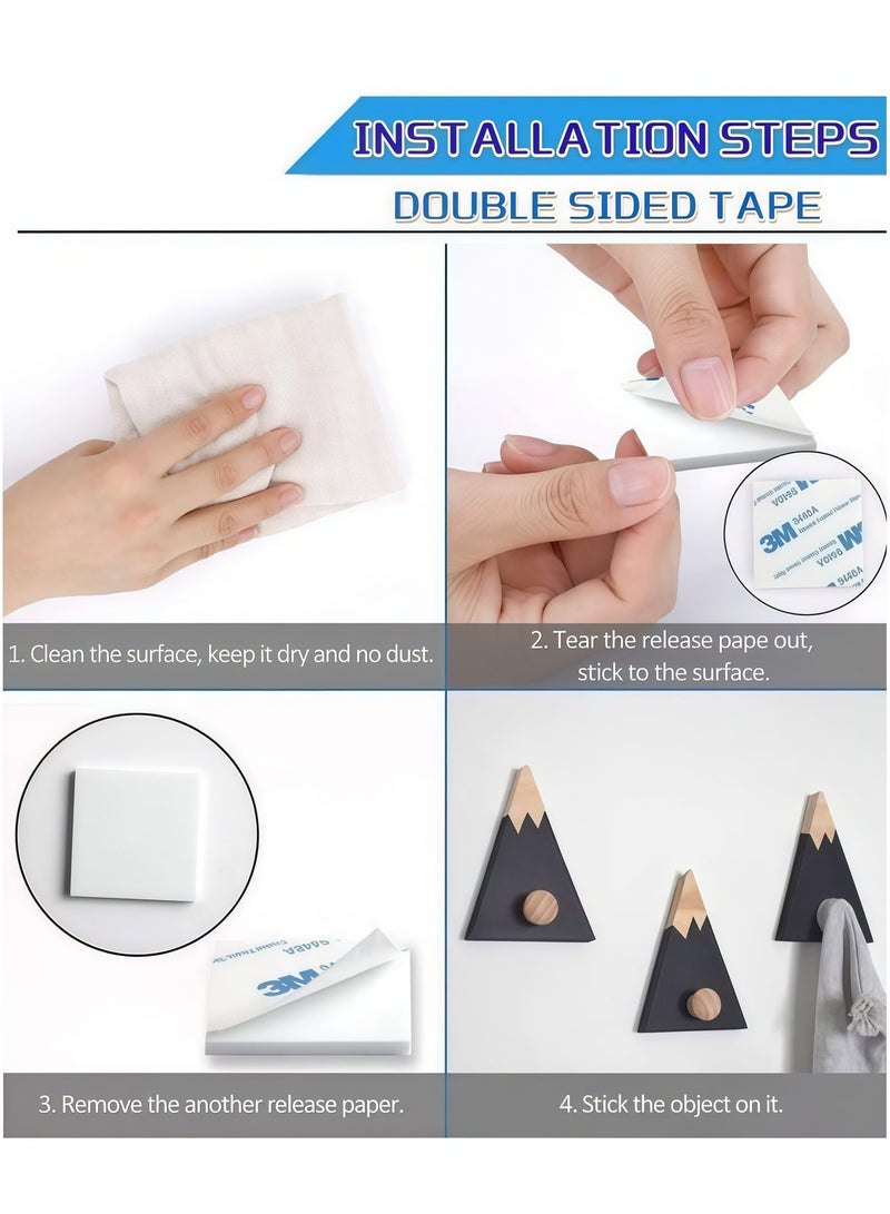 3M 100 Pieces of Double-Sided Strong Square Circular Waterproof Adhesive, Wall Decoration Hooks Fixed for Home and Office Use in Multiple Scenarios - Image 2