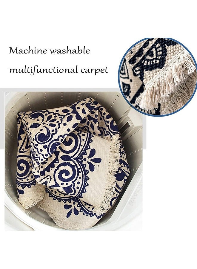 Bukela Round Carpet, Area Rug, Circle Bohemian Style Rug, Fringed Rug, 120 Cm - Image 3