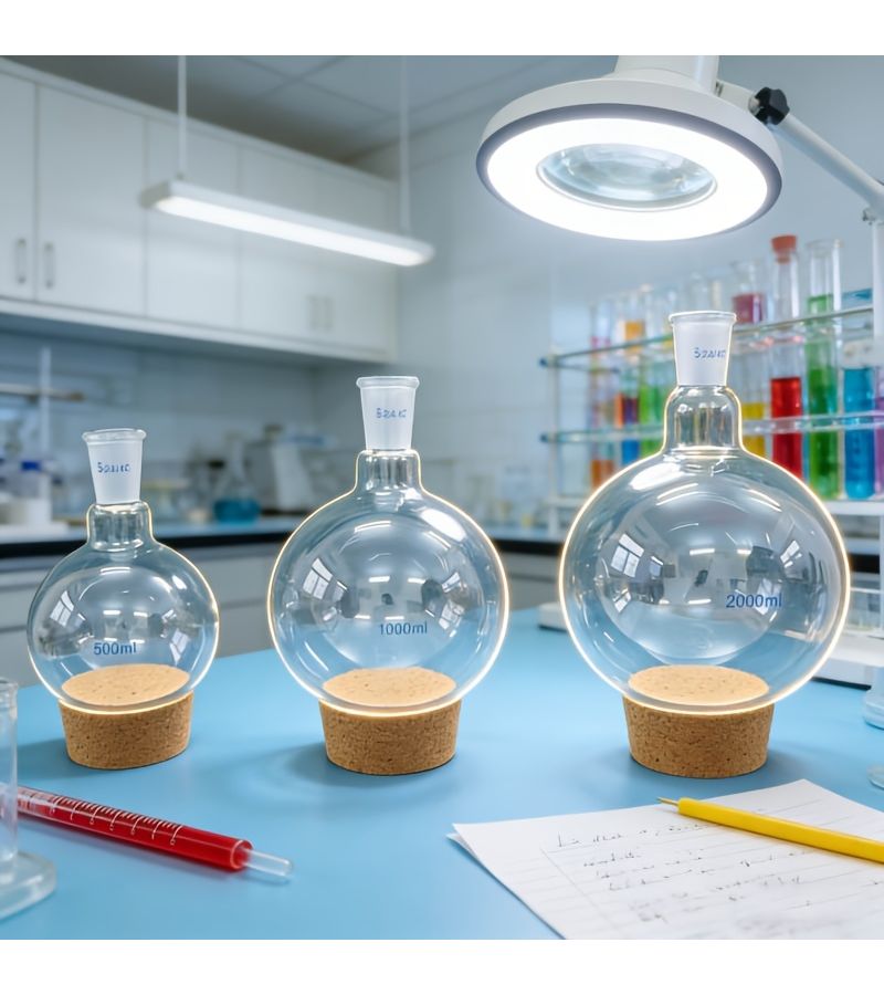Borosilicate Glass Boiling Flask 1000ml 24 40 Single Neck Flat Bottom - Image 1