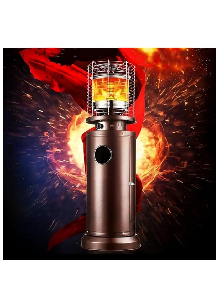 Bullet-Type Gas Patio Heater – Freestanding Outdoor Terrace Heater 13KW | Garden, Camping & BBQ Heating | Easy Control Propane Heater - Image 1