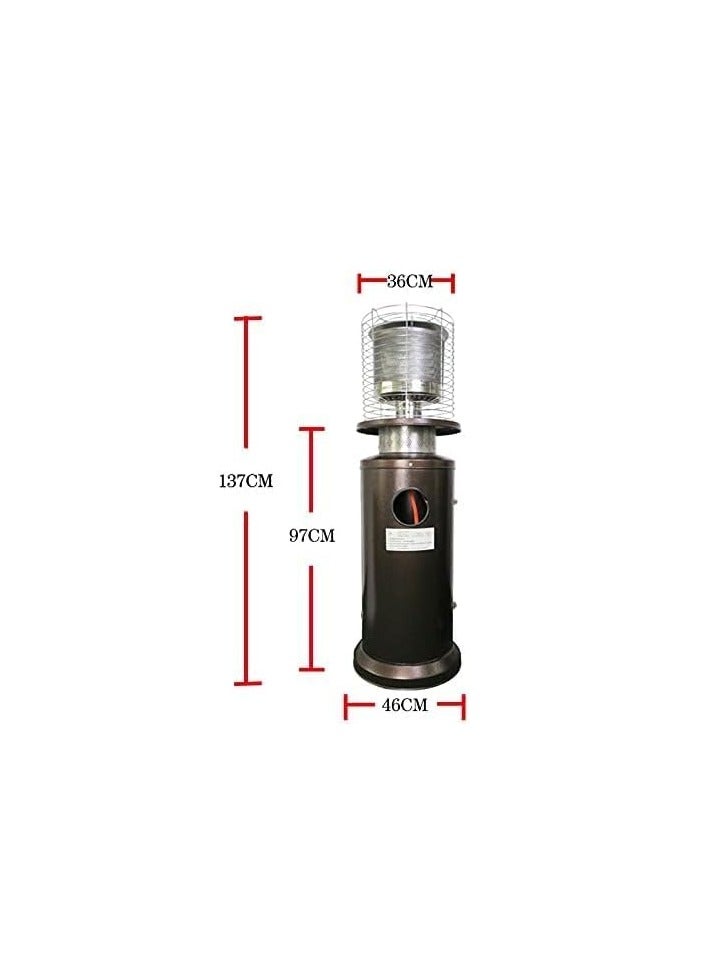 Bullet-Type Gas Patio Heater – Freestanding Outdoor Terrace Heater 13KW | Garden, Camping & BBQ Heating | Easy Control Propane Heater - Image 2