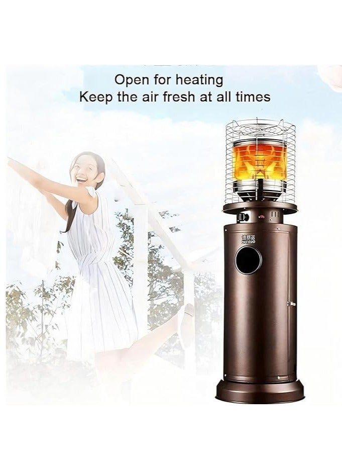 Bullet-Type Gas Patio Heater – Freestanding Outdoor Terrace Heater 13KW | Garden, Camping & BBQ Heating | Easy Control Propane Heater - Image 3