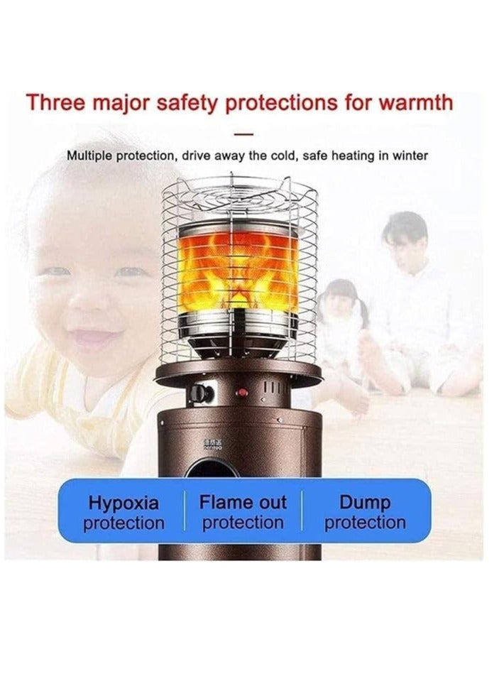 Bullet-Type Gas Patio Heater – Freestanding Outdoor Terrace Heater 13KW | Garden, Camping & BBQ Heating | Easy Control Propane Heater - Image 5