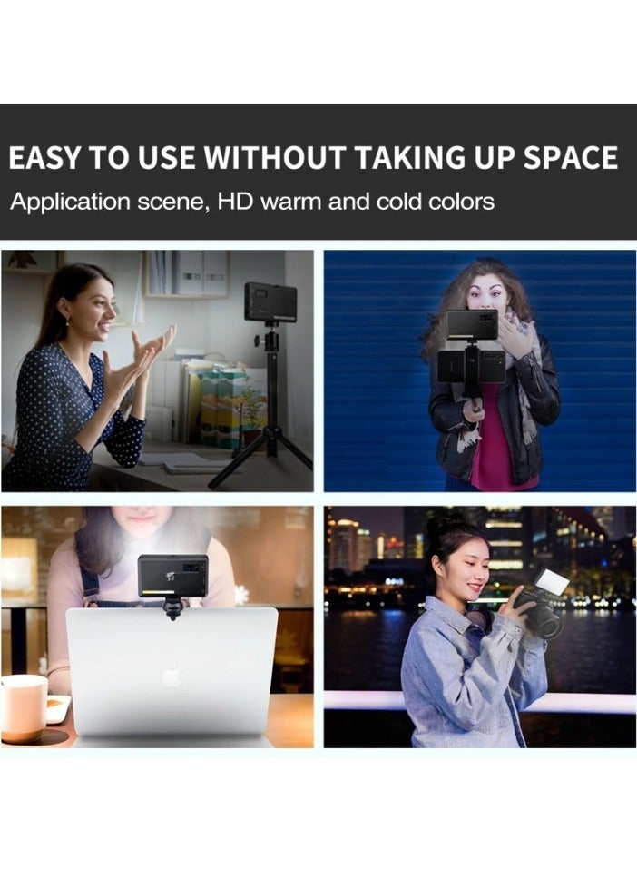 Excefore W160C Portable Video Light, Dimmable Rechargeable Photography Fill Light, High Brightness High CRI LED Camera Light For Vlog Live Streaming Video Conference, (1pc, W160C Single Lamp Plus Clip) - Image 3