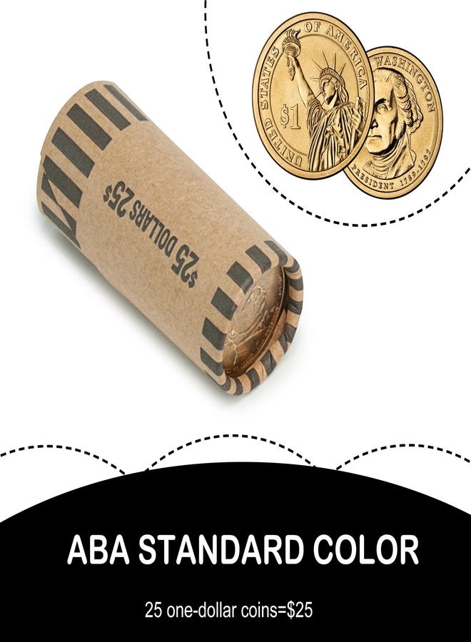 L LIKED 49 PCS Preformed Coin Wrappers Rolls -1 Dollars - Image 4