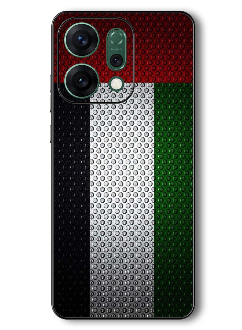 Theodor Case Compatible with Oppo Reno 14 6.59 Inch Protection Shockproof Bumper Cover UAE Flag - Image 1
