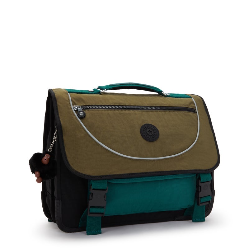 Kipling  Preppy Black Khaki Bl Medium schoolbag with Rain Cover 12074-5FY - Image 4