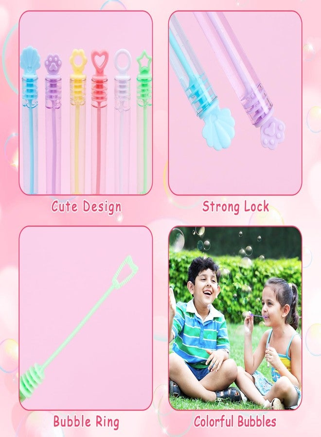 LOAVER 36 Pack Mini Bubble Wands Bulk for Kids,Assorted Pastel Rainbow Bubble Wands Sticks for Summer Outdoor Party Toys Goodie Bag Stuffers Class Prizes - Image 4