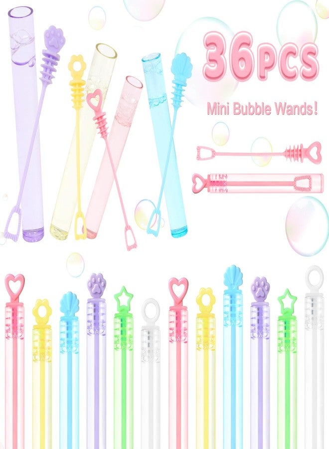 LOAVER 36 Pack Mini Bubble Wands Bulk for Kids,Assorted Pastel Rainbow Bubble Wands Sticks for Summer Outdoor Party Toys Goodie Bag Stuffers Class Prizes - Image 3