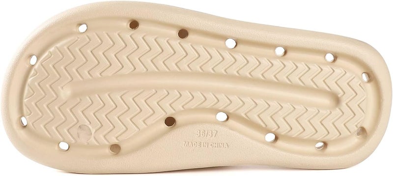 GETOEU Shower Shoes for Women and Men Massage Slide Sandals Soft Cushioned Anti-Slip Pool Slides Comfort Arch Support Quick Drying Shower Shoes with Drain Holes Bathroom Slides Slippers - Image 5