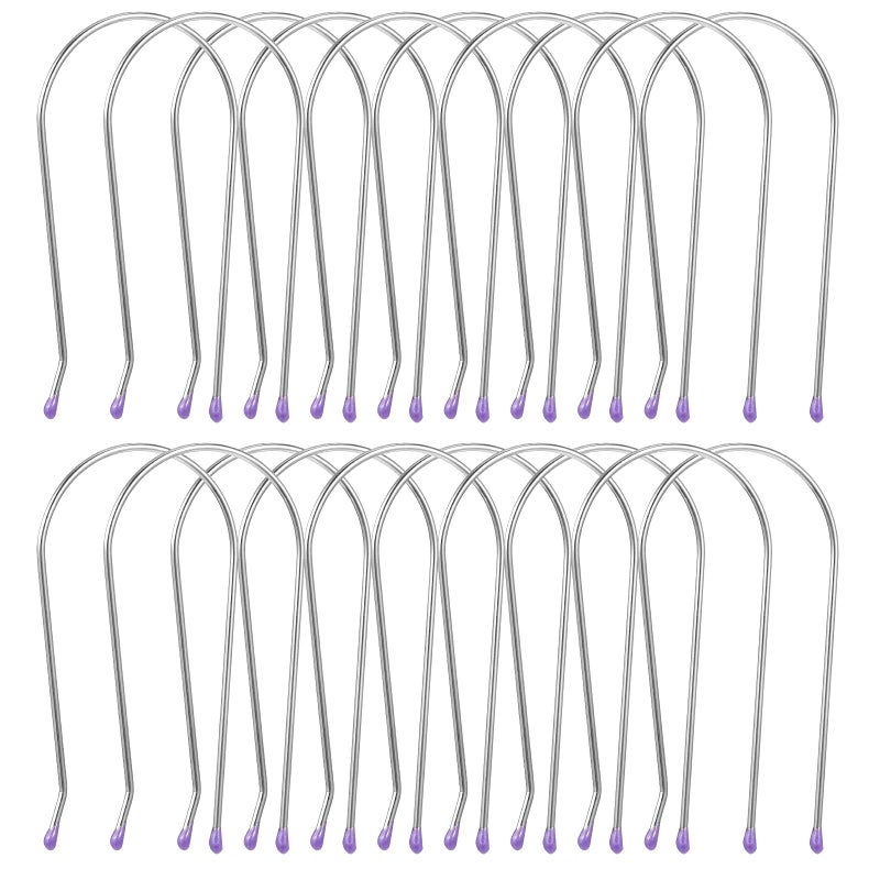 Oruola 20pcs Hot Roller Clips for Electric Rollers 15In Hot Roller Pins Kit for Long Hair Portable Electric Rollers Clips Travel Hot Roller Securing Clip Purple