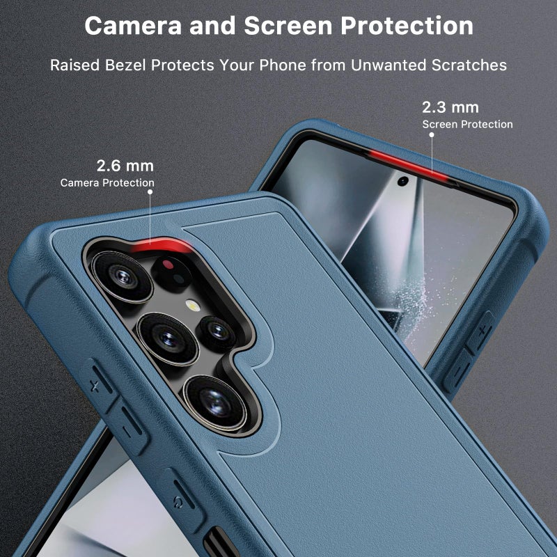 M MYBAT PRO Maverick Series for Samsung Galaxy S25 Ultra Case with Belt Clip Holster, 6.9 inch, Heavy Duty Military Grade Drop Protective Case w 360Â° Rotating Stand (No Screen Protector) Blue - Image 4