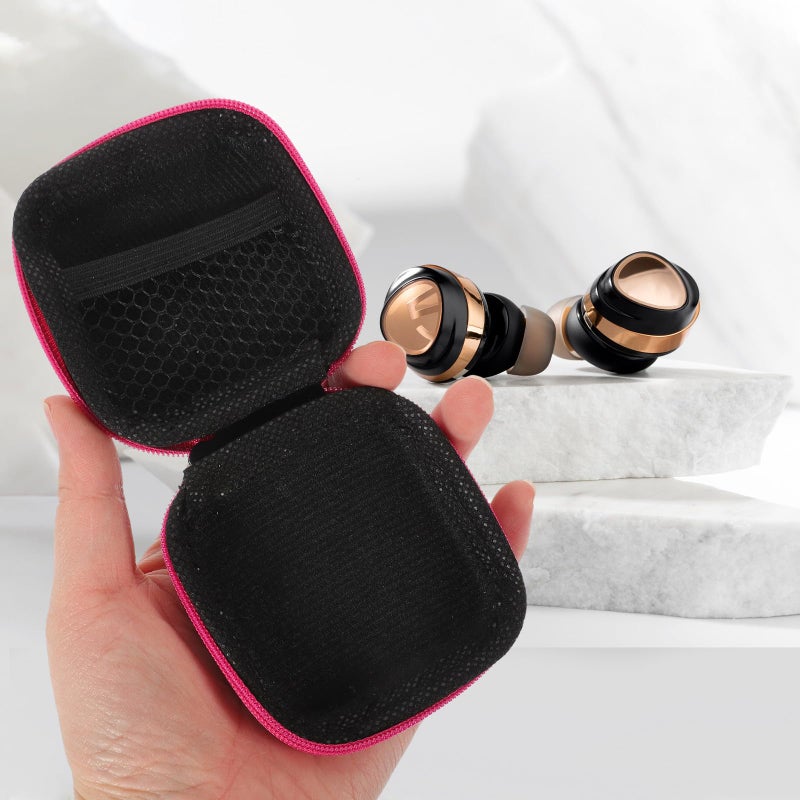 Pink EVA Portable Earbuds Case With Cable Organizer Travel Storage Pouch - Image 4