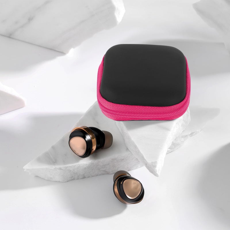 Pink EVA Portable Earbuds Case With Cable Organizer Travel Storage Pouch - Image 5