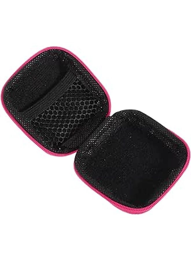 Pink EVA Portable Earbuds Case With Cable Organizer Travel Storage Pouch - Image 1