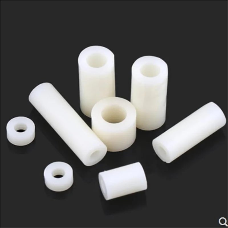 Spacers 500pcs M3 M4 M5 M6 M8 White Black Nylon ABS Non-Threaded Spacer Round Hollow Standoff Washer PCB Board Screw(White ABS Spacer,M3X10) - Image 2
