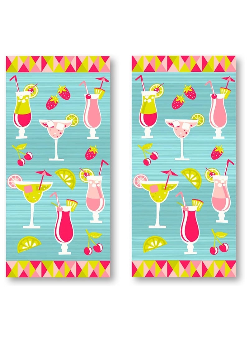 SOLARAE Beach Towel Microfiber Beach Towels Sand Free Quick Dry Lightweight Cute Fruit Travel Oversized Thin Set 75x150cm Extra Large Big Soft Swim Travel Towels Blanket for Adult Women Men - Image 1