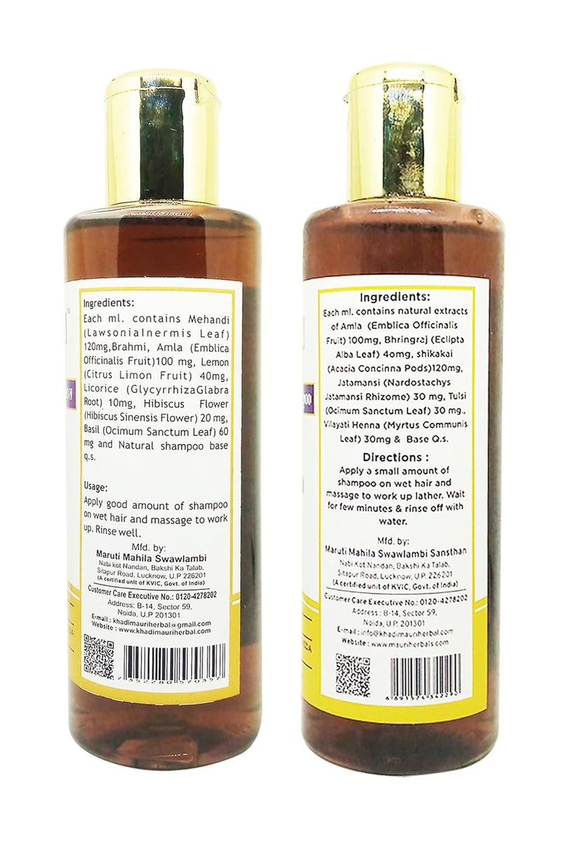 Khadi Mauri Amla Hibiscus Lemon Amla Shikakai Shampoo Pack of 2 420 ml - Image 2