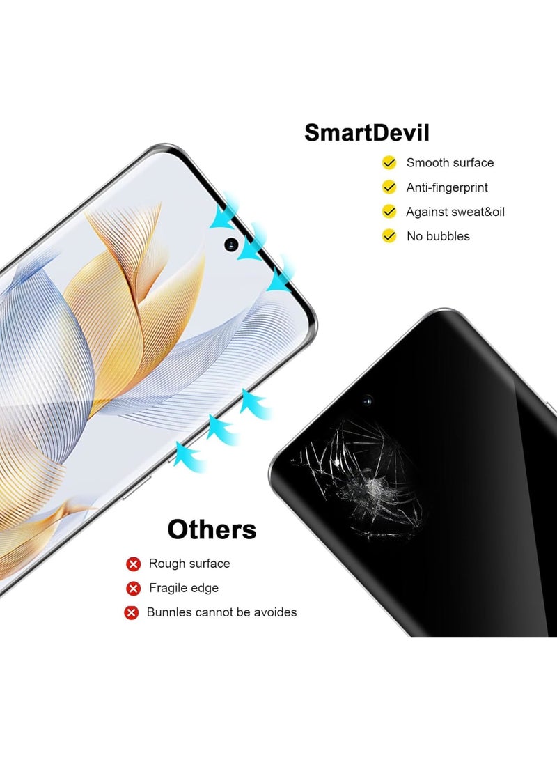 SOLARAE Screen Protector, Camera Lens Protector, 9H Hardness 3D HD Tempered Glass Film, 2 Pcs Tempered Glass Compatible with Honor 90 5G Screen Protector and 2 Pcs Camera Lens Protector - Image 2