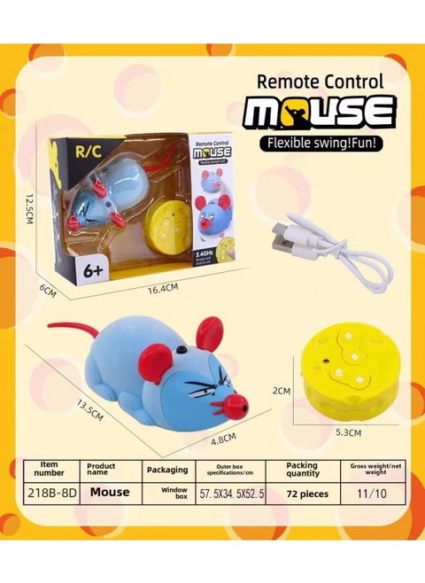 Children's Funny Remote Control Snake Cobra Remote Control Mouse Electronic Pet Infrared Remote Control Simulation Electric Toy-color:218B-5D Blue Remote Control Mouse 138.9g Volume 180g-Specifications:Support Labeling And Qualification Reports