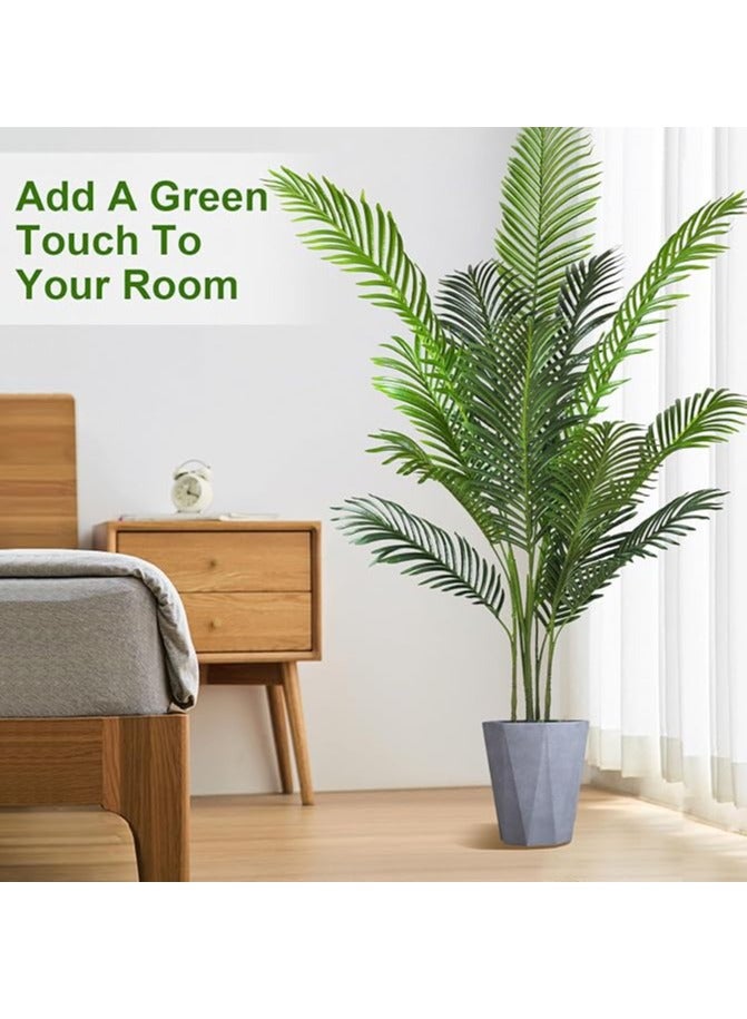 SKY-TOUCH Artificial Tree Fake Plants, 120cm Areca Palm Fake Trees Faux Plants Indoor Realistic Plants for Office Home Room Store Decor  - Image 5