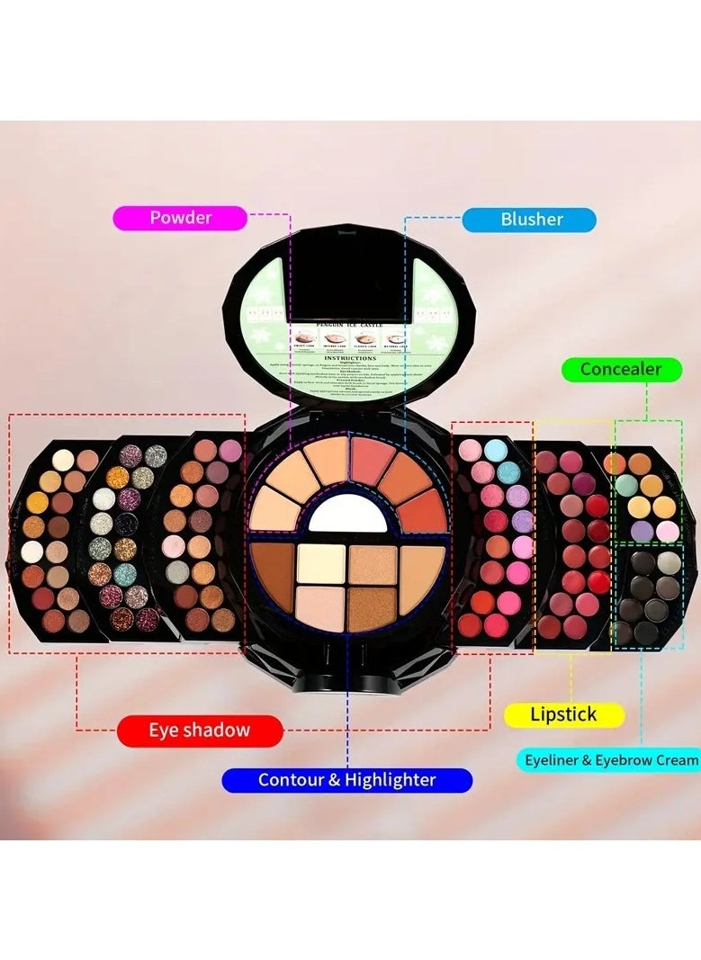 MISS ROSE M 109 colors All-in-One Makeup Kit with Penguin Ice Castle Gift Box  - Image 2