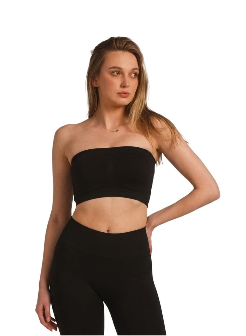 silvy strapless bra black